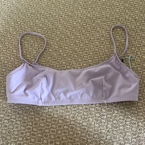 Babaton sccopneck bathing suit top size medium